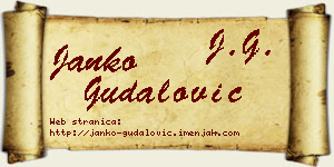 Janko Gudalović vizit kartica